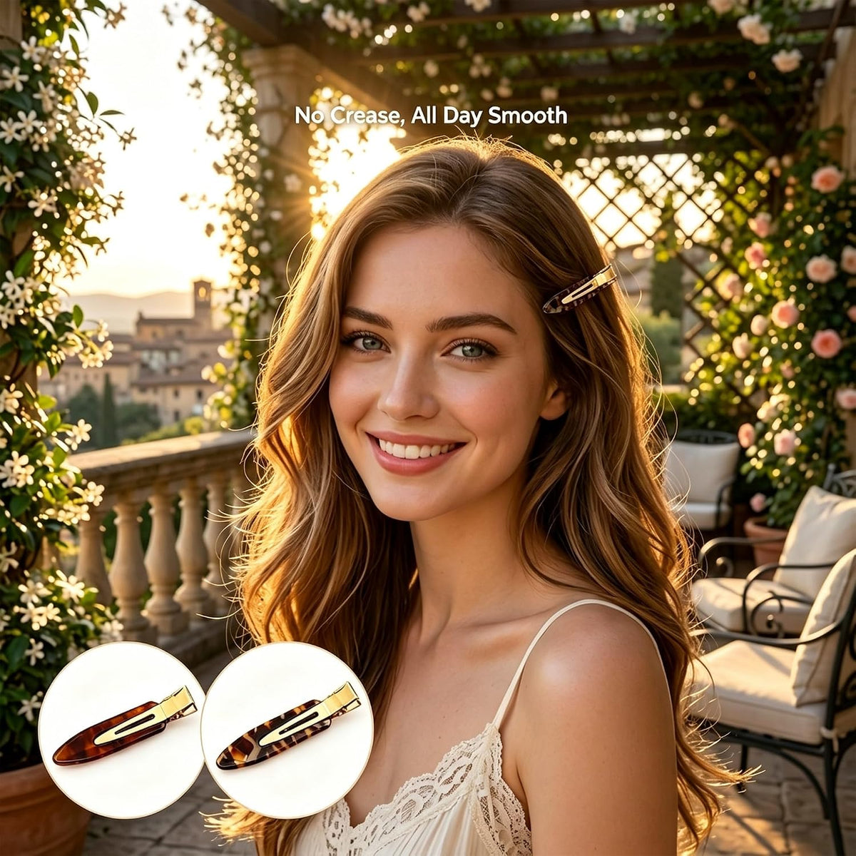 4 PCS No Crease Hair Clips for Women, Creaseless Hair Clip for Thick & Fine