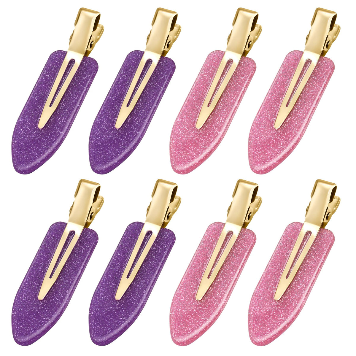 YIERSO 8 Pcs No Bend Hair Clips No Crease Makeup Duckbill Clip for Women