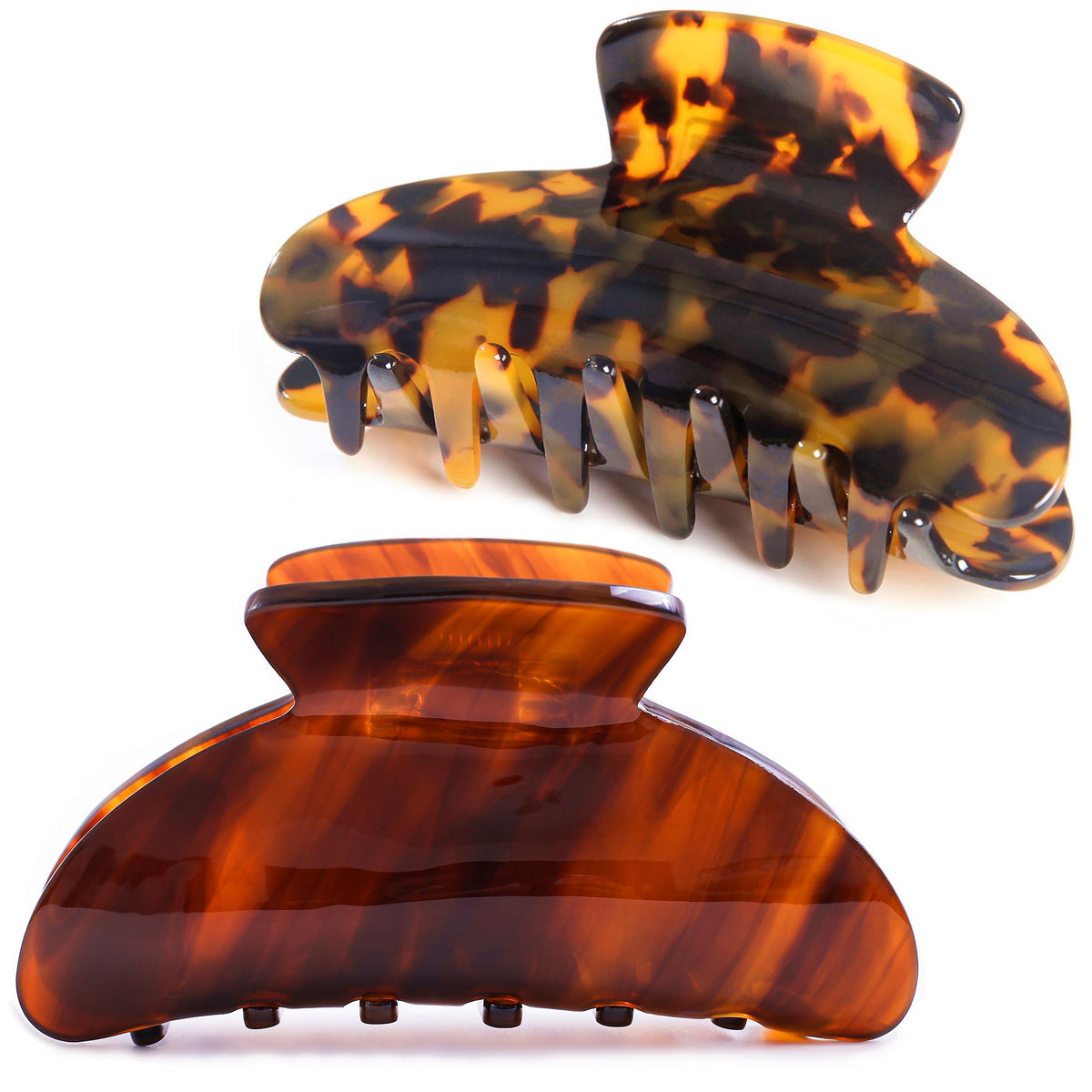 2 Pack Big Hair Claw Clips Tortoise Shell Nonslip Large Claw Clip For Women Celluloid Leopard Print Jaw Clips For Thick Hair