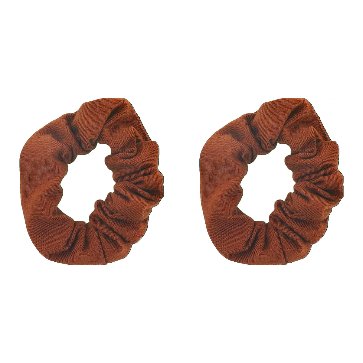 Motique Accessories Solid Scrunchies for Women, Set of 2, Navy Blue