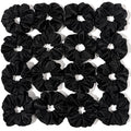 Satin Hair Scrunchies: Cute, Big Pony Tail Holders for Thick, Curly Hair - No Crease, No Damage Hair Ties for Girls and Women