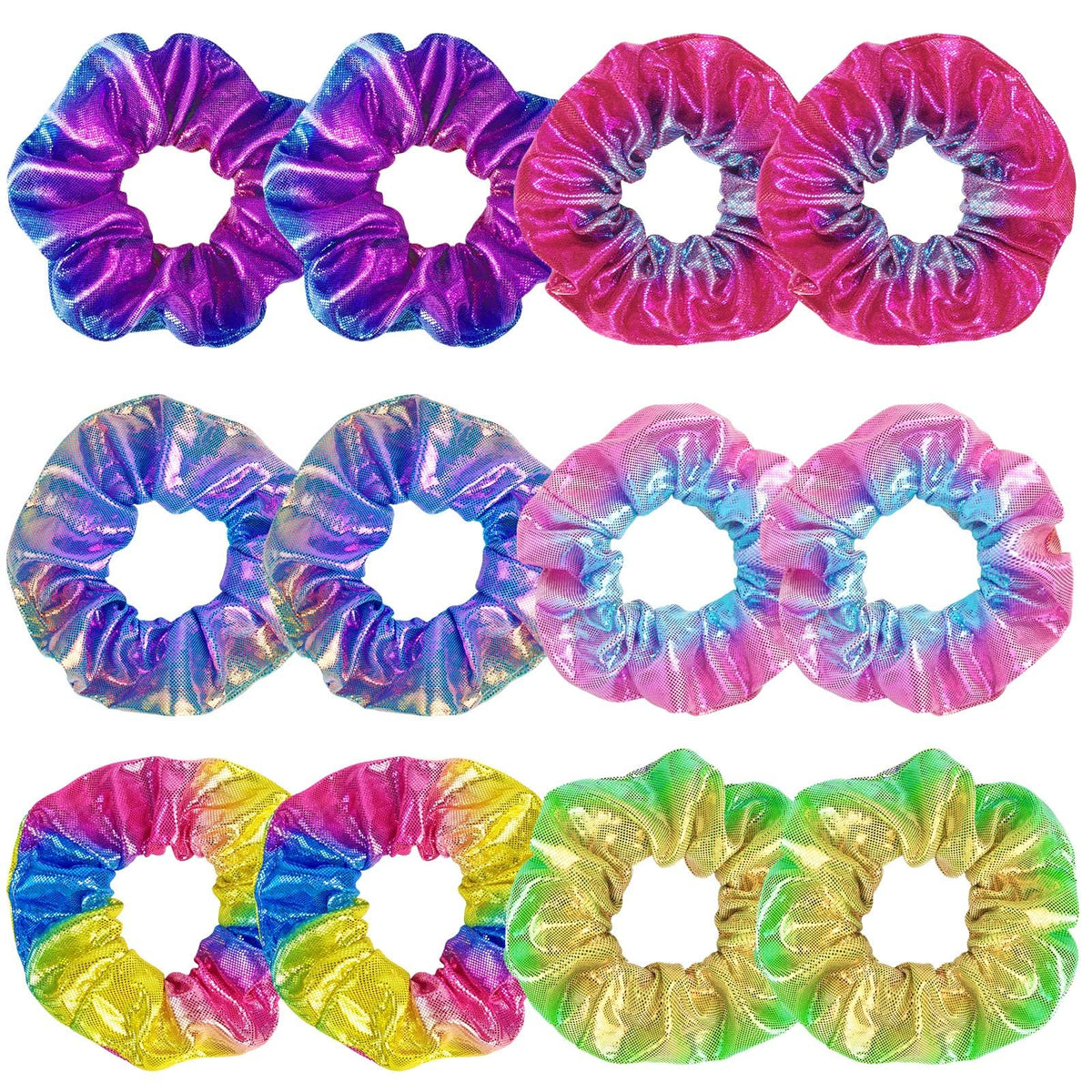 Scrunchies for Women, 12 Pcs Neutral Brown Tones Velvet Scrunchies - Classic Thick Elastic Hair Ties for a Soft Ponytail
