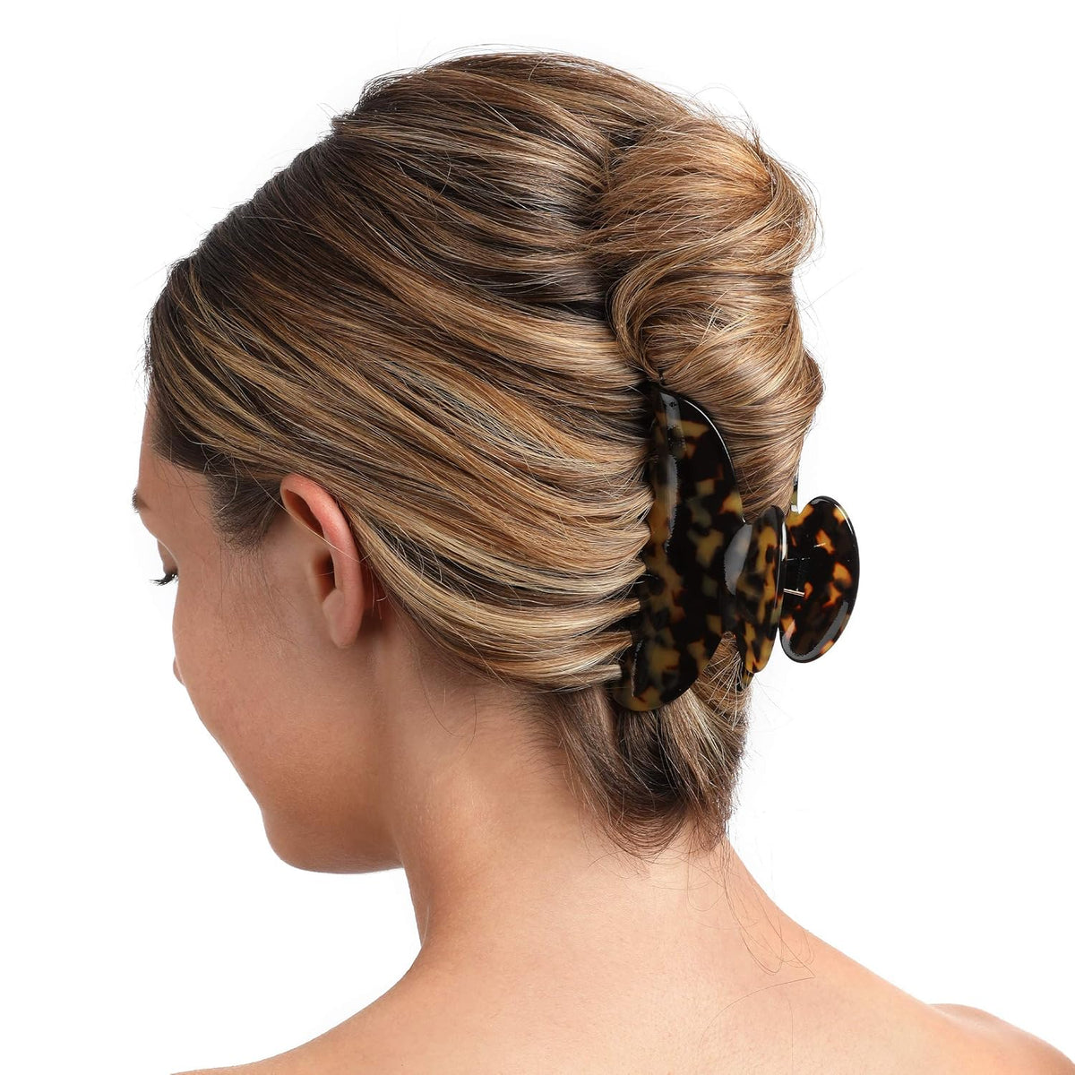 Medium Claw Hair Clips for Women Girls Tortoise Hair Jaw Clips Celluloid Hair Claw Clamps Leopard Print Hair Clasp 3 Pack