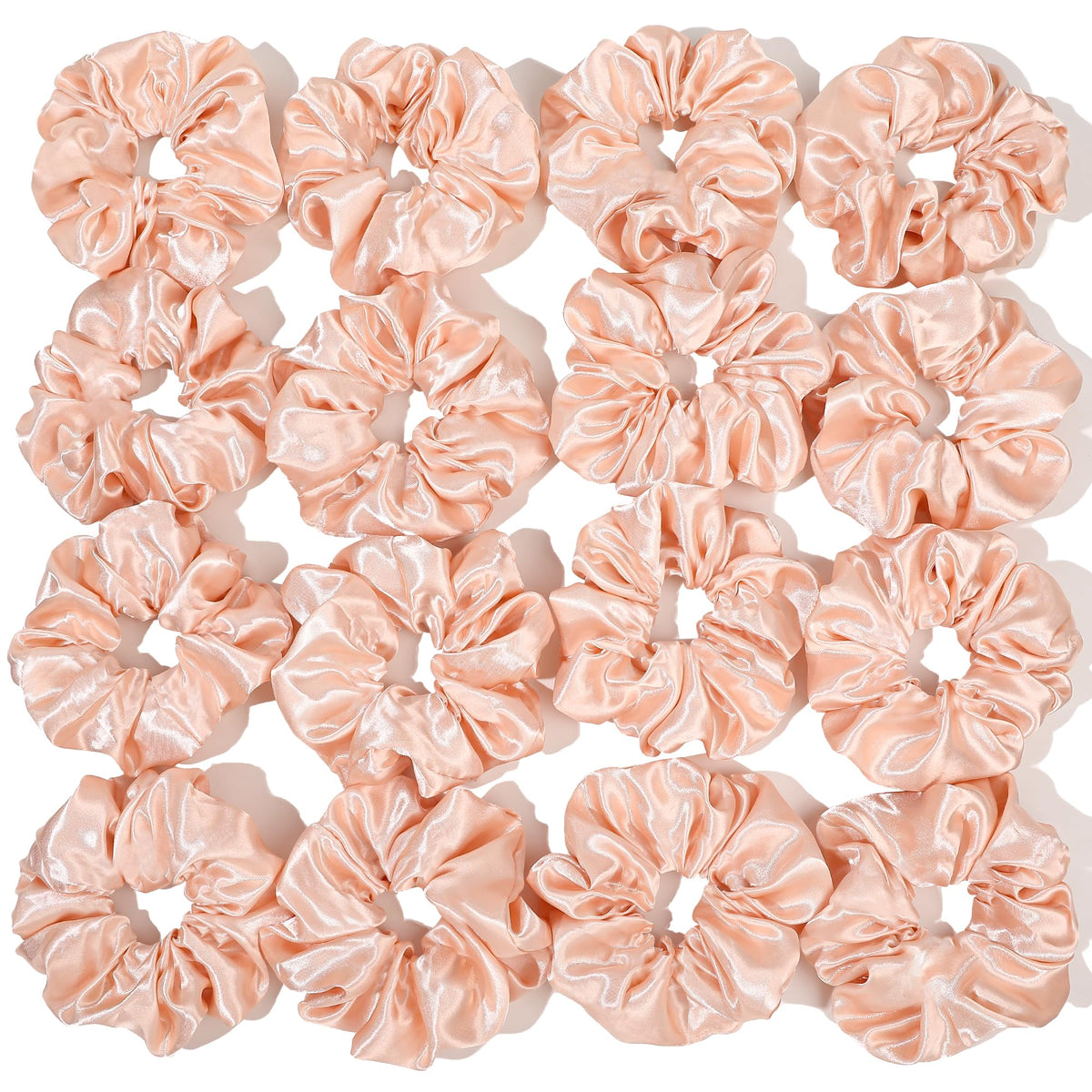 Satin Hair Scrunchies: Cute, Big Pony Tail Holders for Thick, Curly Hair - No Crease, No Damage Hair Ties for Girls and Women