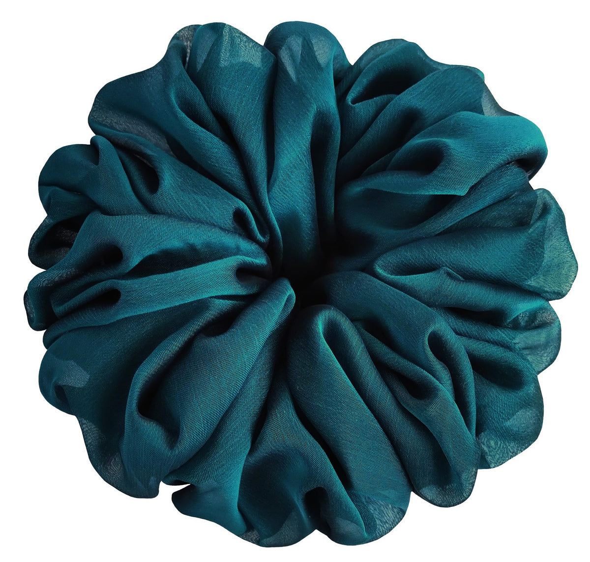 38 Colors Available, Soft Sheer Chiffon Big Hair Scrunchies (Black)